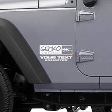 Autocollant Vinyle Latéral Style Gecko LTD pour Jeep Wrangler Rubicon_2