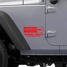 Autocollant Vinyle Latéral Style Gecko LTD pour Jeep Wrangler Rubicon_3