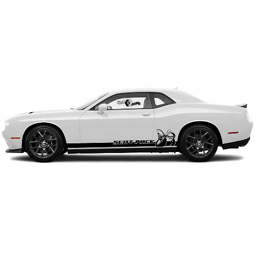 Autocollants en vinyle bandes bas de caisse SRT Scat Pack pour Dodge Challenger