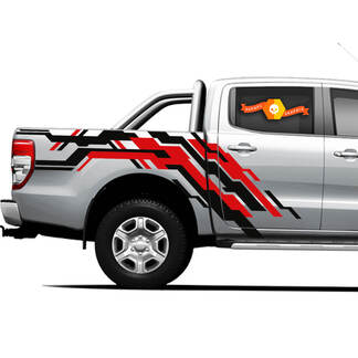 Autocollants graphiques de lit latéral Splash Lines pour camions tout-terrain 4 × 4 pour camions 3
