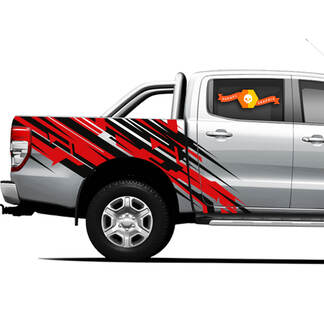 Autocollants graphiques de lit latéral Splash Lines pour camions tout-terrain 4 × 4 pour camions 4
