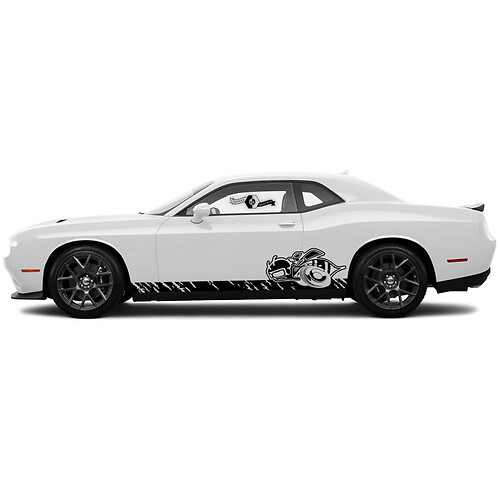 Traînez les autocollants de bande de roche de rayure de scat pack d'abeille en vinyle pour Dodge Challenger
