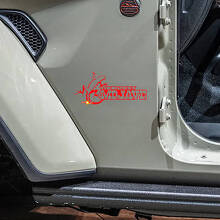 Ensemble d'autocollants vinyles latéraux Custom Text Mojave Gecko pour Jeep Wrangler Rubicon_3