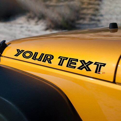 Autocollant Vinyle Inscription Style Insulaire pour Capot Jeep Wrangler