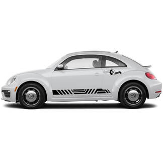Paire de décalcomanies Volkswagen Beetle Rocker Panel Stripe Graphics Stickers Cabrio Style fit Any Year

