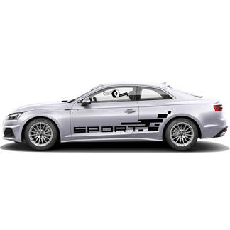 Paire Audi A5 Sport Car Styling Portes Côté Vinyle Auto Autocollant De Voiture pour Audi Sport
