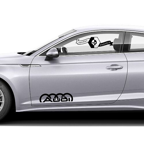 Autocollant de voiture en vinyle pour Audi A5, style uniforme pour les portes de la voiture Audi.
