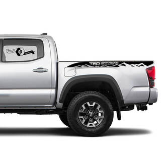 2X Tacoma Toyota TRD Off Road Truck Bed Mountains Side Stickers Vinyl Stickers Mountains Mountain Range
