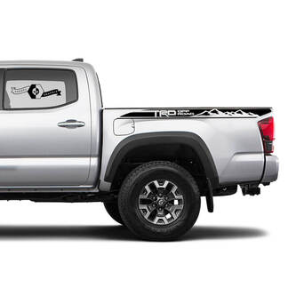 2X Tacoma Toyota TRD Off Road Truck Bed Mountains Side Stickers Vinyl Stickers Mountain Range - Nouveau
