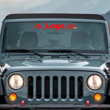 Autocollant en vinyle personnalisé avec logo et drapeaux pour pare-brise de Jeep_3