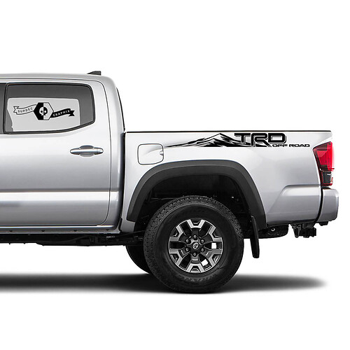 2x Tacoma Toyota TO TRD OFF ROAD CAMION LIT MONTAINS Stickers Vinyle Stickers Grande Montagne