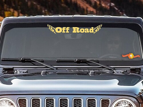 Bannière de pare-brise en vinyle avec drapeaux à damier tout-terrain pour Jeep