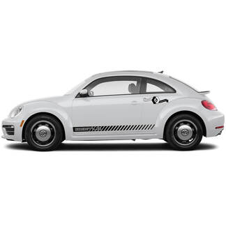 Paire de décalcomanies graphiques à rayures pour Volkswagen Beetle style Cabrio s'adaptent à toutes les lignes obliques de l'année
