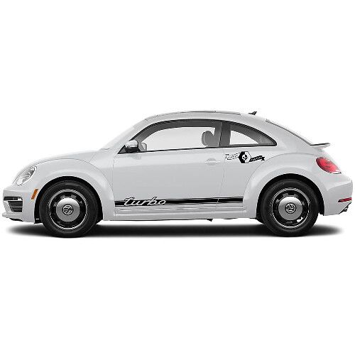 Autocollants vinyles bandes latérales style Turbo pour Volkswagen Beetle