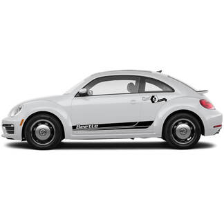 Paire de décalcomanies graphiques Volkswagen Beetle Rocker Stripe Style Cabrio pour toute année Robo Line

