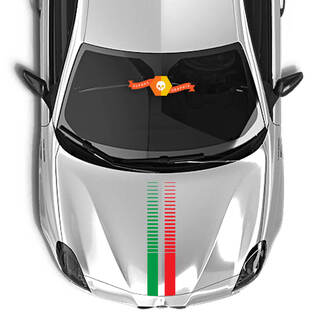 Autocollant de capot Alfa Romeo Drapeau Italie 2021 Lignes sculptées
