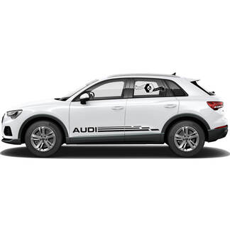 Audi Q3 autocollants porte côté décalcomanie panneau à bascule moderne pour 2021 Audi Q3 côté rayures portes Kit décalcomanie autocollant
