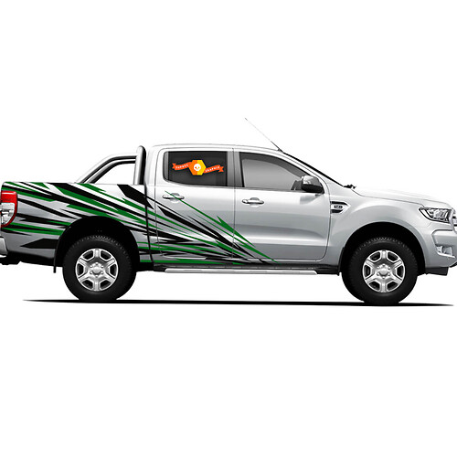 Paire décalques en vinyle autocollants 4x4 Tacoma Toyota TOD TRD hors route Portes de camion Shards Style militaire