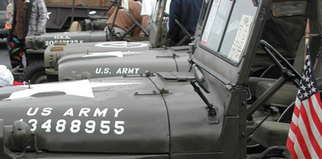 2 Jeep Wrangler US Army capot vinyle autocollant autocollant 1