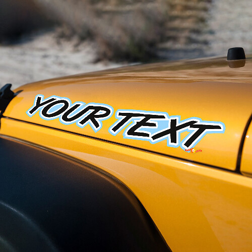 Autocollant en vinyle d’inscription Néon pour capot Jeep Wrangler Rubicon