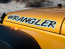 2 Jeep Wrangler Rubicon JK Hood Colors Sticker Decal 2