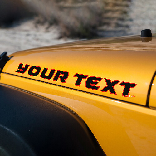 Autocollant Vinyle Découpé Contour Snscription pour Jeep Wrangler Rubicon