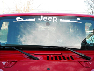 Autocollant de pare-brise Jeep Mountain Rubicon CJ XJ YJ TJ