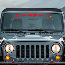 Autocollant en vinyle logo Mountain Style pour pare-brise Jeep Wrangler Rubicon_3