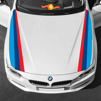 Bandes latérales de capot couleurs M pour BMW toutes générations et modèles
