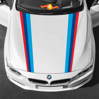Les deux couleurs des bandes de capot M pour BMW toutes générations et modèles
