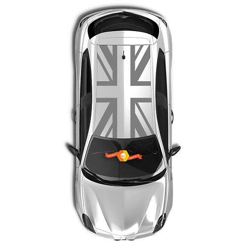 Stickers en vinyle Stickers latéraux Alfa Romeo Drapeau du toit britannique Gris Neuf 2022