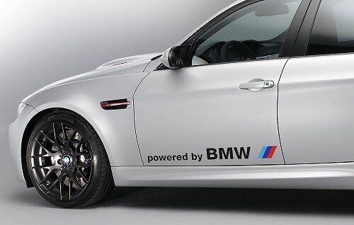 Powered by Autocollant en vinyle pour porte latérale BMW Série 3