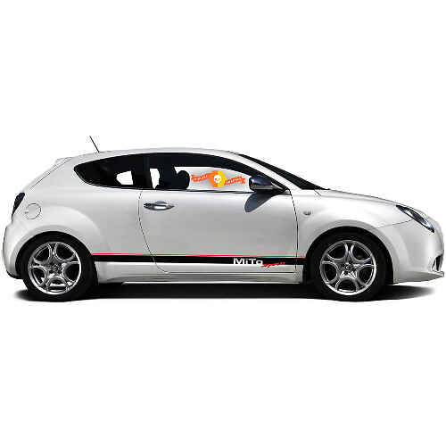 Paire d'autocollants en vinyle, stickers graphiques latéraux Alfa Romeo Rocker Panel MITO Sport 2022
