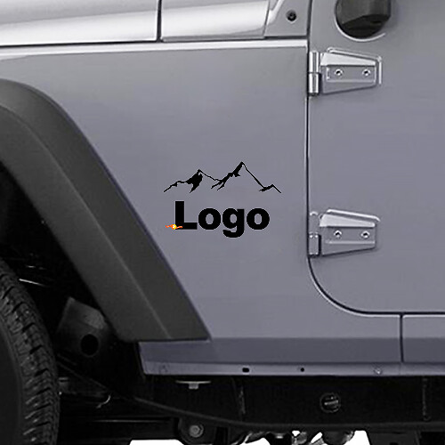 Autocollant Vinyle Latéral Logo Mountain Style pour Jeep Wrangler