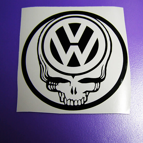 Ensemble d'autocollants vinyle tête de mort pour Volkswagen