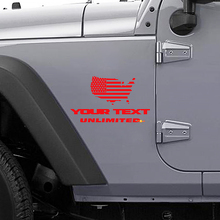 Autocollant Vinyle Décalque Drapeau USA pour Jeep Wrangler JK_2
