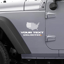 Autocollant Vinyle Décalque Drapeau USA pour Jeep Wrangler JK_3