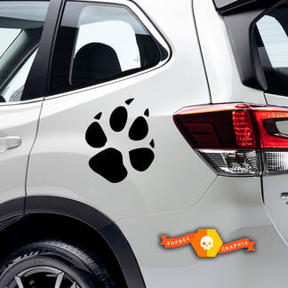 Autocollants en vinyle Autocollants graphiques côté voiture Toyota gros chien empreinte dessin nouveau 2022
