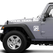 Autocollants Vinyle Logo JK Drapeau USA pour Jeep Wrangler JK_2