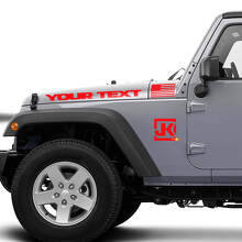 Kit de décalcomanies en vinyle personnalisé avec drapeau USA et logo JK pour capot et côtés de Jeep Wrangler JK_3