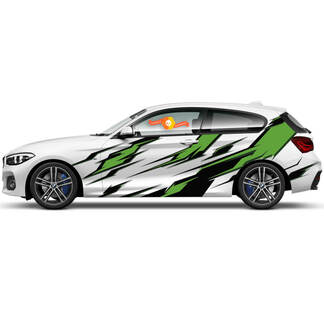 Paire d'autocollants graphiques en vinyle latéraux pour BMW Série 1 2015 style Ninja
