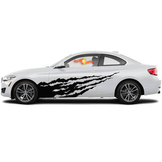 Paire de décalcomanies graphiques en vinyle latérales pour BMW Série 1 2015 méduses
