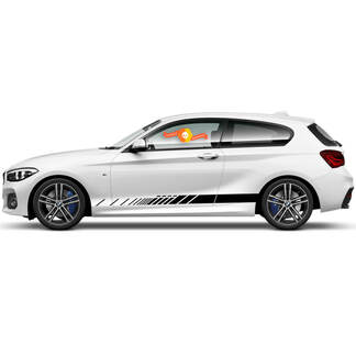 Paire d'autocollants graphiques en vinyle latéraux pour bas de caisse BMW Série 1 2015, ligne classique

