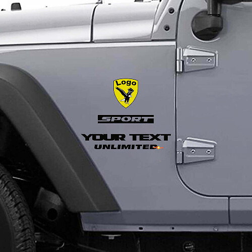 Kit de décalcomanies latérales sportives personnalisées Aigle chauve pour Jeep Wrangler
