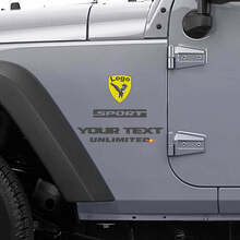 Kit de décalcomanies latérales sportives personnalisées Aigle chauve pour Jeep Wrangler_3