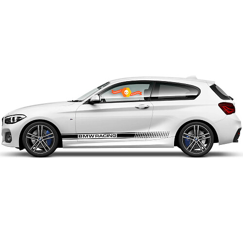 Paire d'autocollants graphiques en vinyle pour le panneau latéral rocker BMW Série 1 2015 Racing
