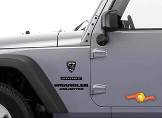 Jeep Wrangler Rubicon aigle à tête blanche gris YK JK vinyle autocollant autocollant