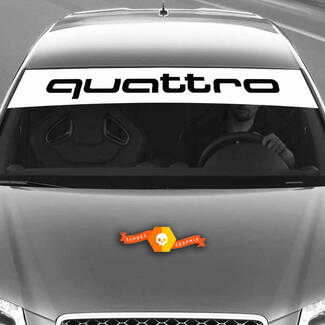Autocollants en vinyle autocollants graphiques pare-brise pour Audi blanc pare-soleil Quattro nouveau 2022
