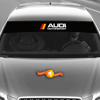 Décalcomanies en vinyle Stickers graphiques pare-brise Audi sunstrip Germany Motorsport 2022
