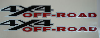 2 DODGE RAM 4x4 OFF ROAD TRUCK Silver Outline Vinyl Stickers Stick
